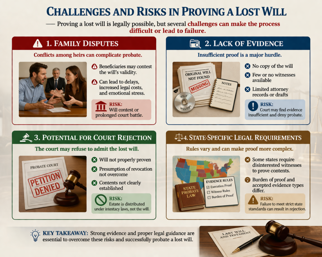 Challenges and Risks in Proving a Lost Will
